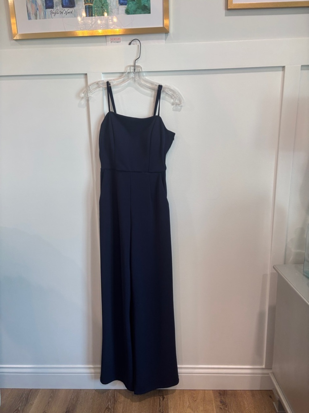 Altar'd State Navy Jumpsuit with Slim Straps